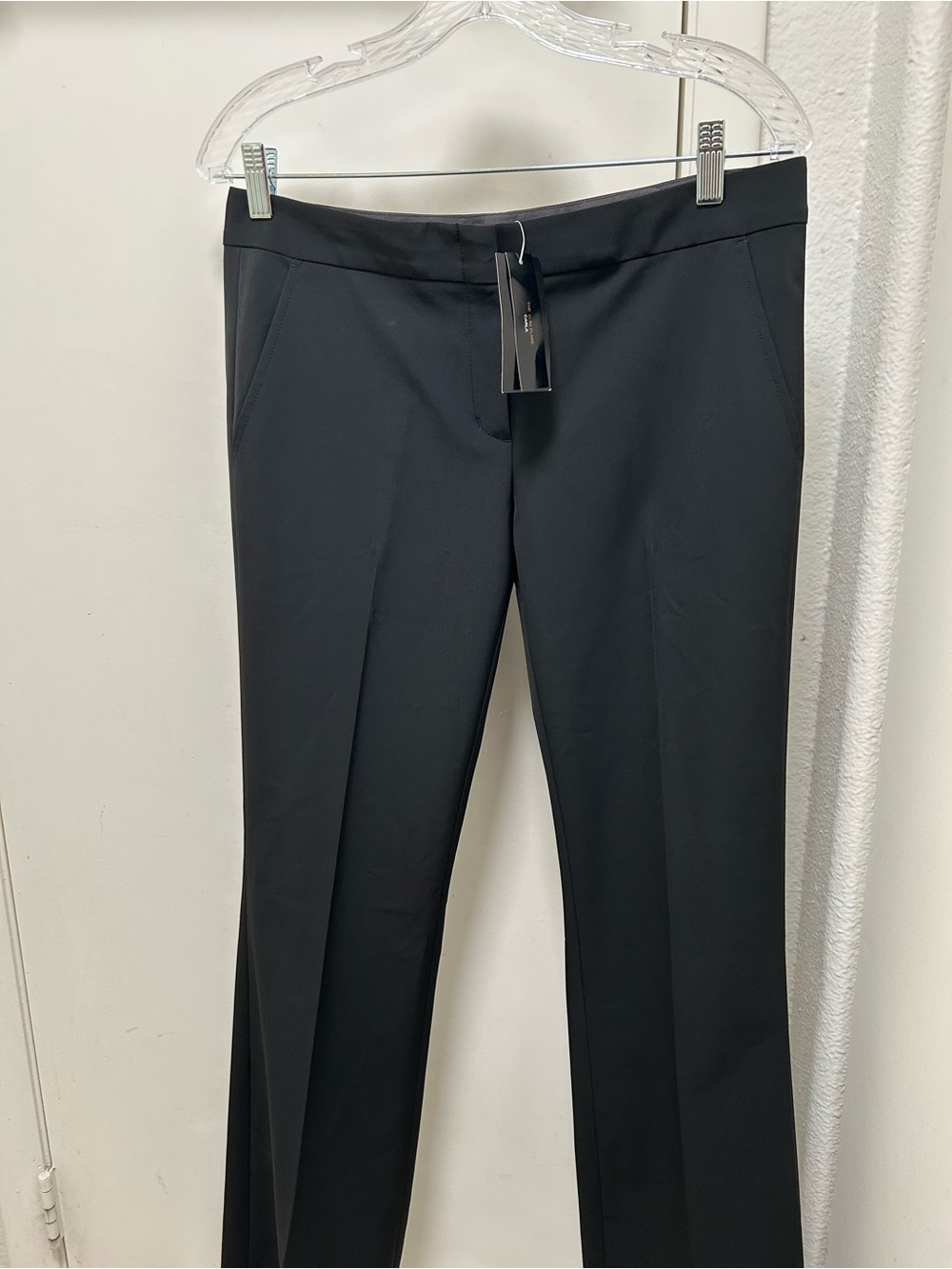 BCBGMaxAzria Black Tailored Straight-Leg Trousers
